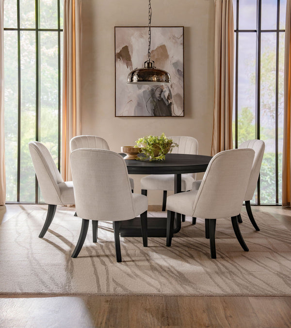 Garza 5-piece Rectangular Dining Table Greige Oak