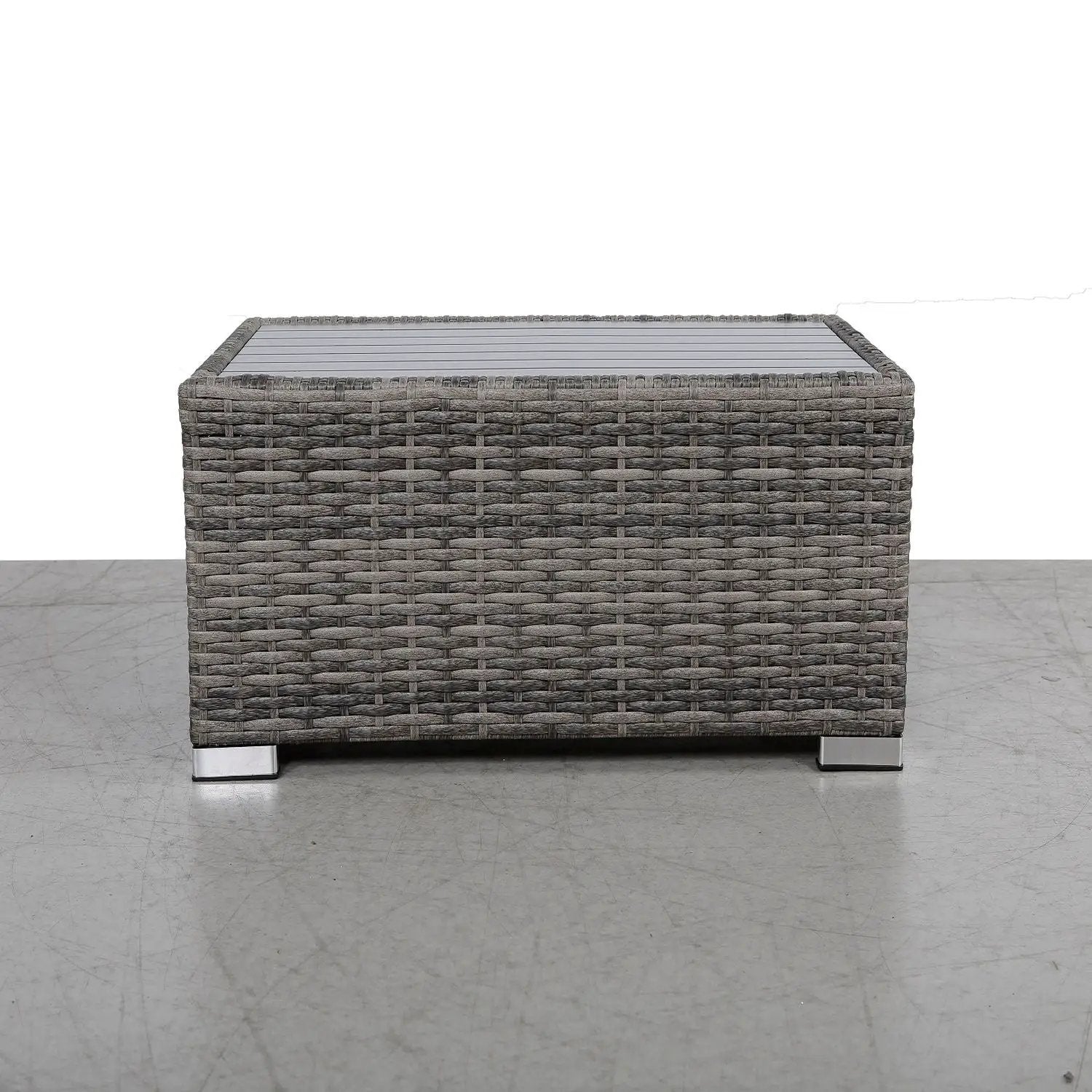 Chesterville - Slatted Side Table With Aluminum Top - Gray by Unique Piece Furniture