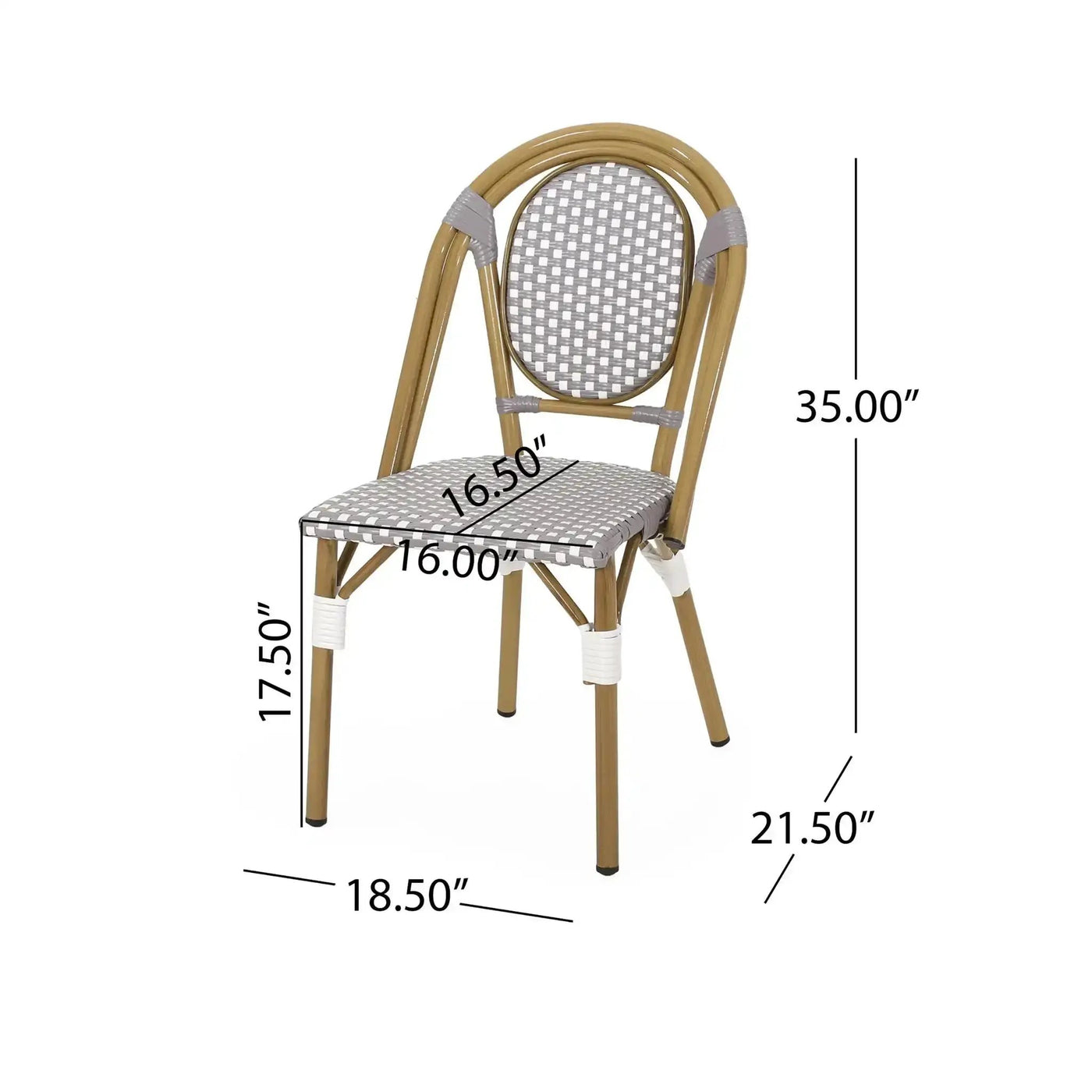 Outdoor Rattan and Aluminum French Bistro Chair Set by HouseOfZazla