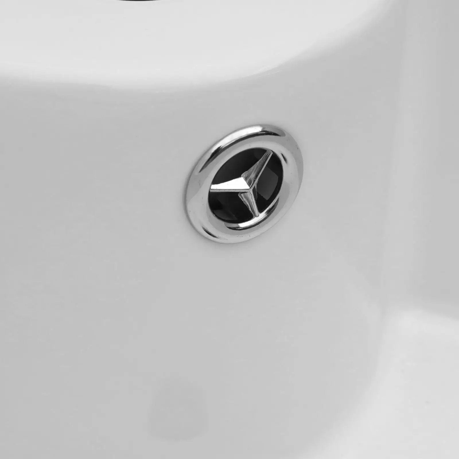 15" Pedestal Sink With Space Saving Design, Smooth Non Porous Surface For Powder Rooms - White by HouseOfZazla