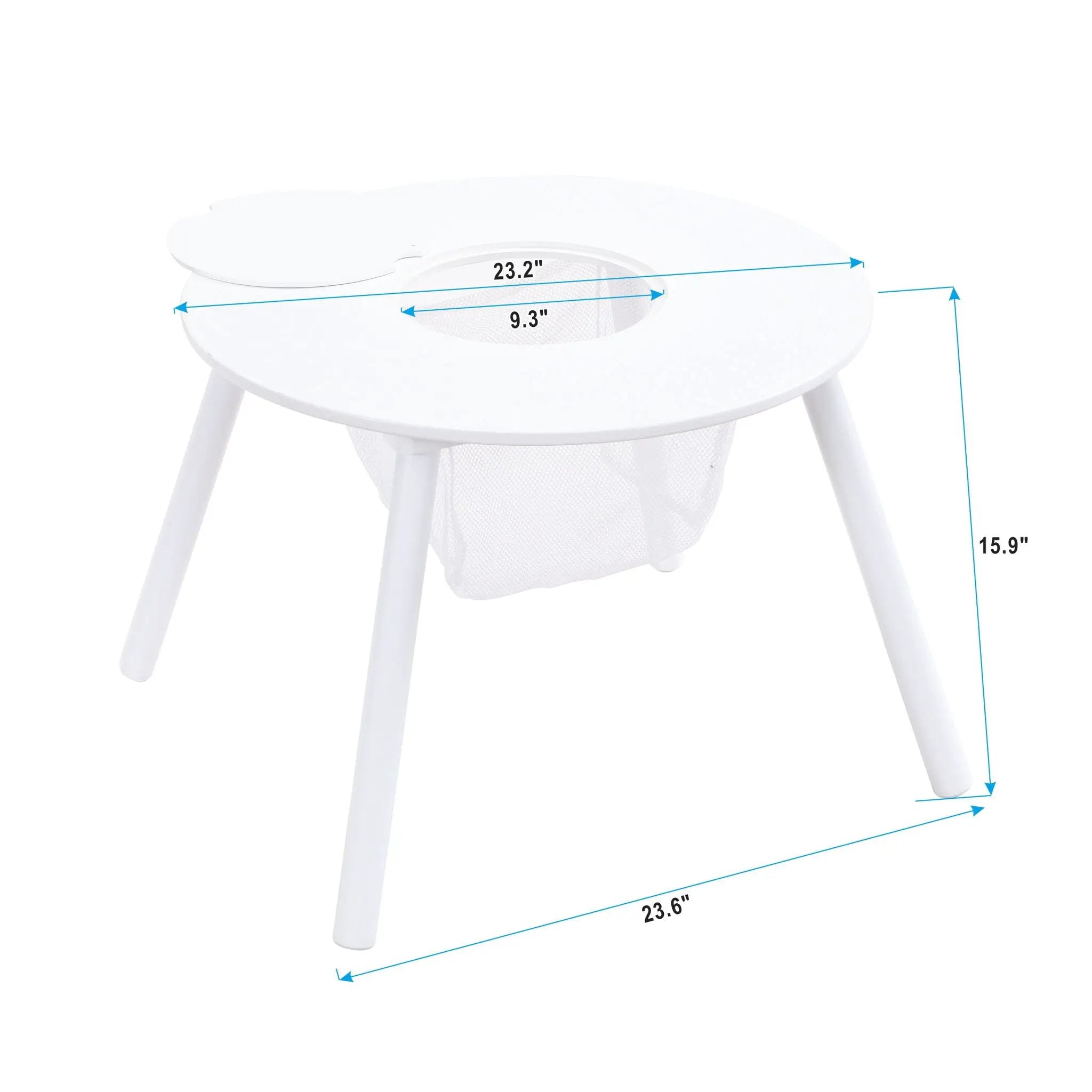 Children's Panel Table With 4 Chairs - White by Unique Piece Furniture