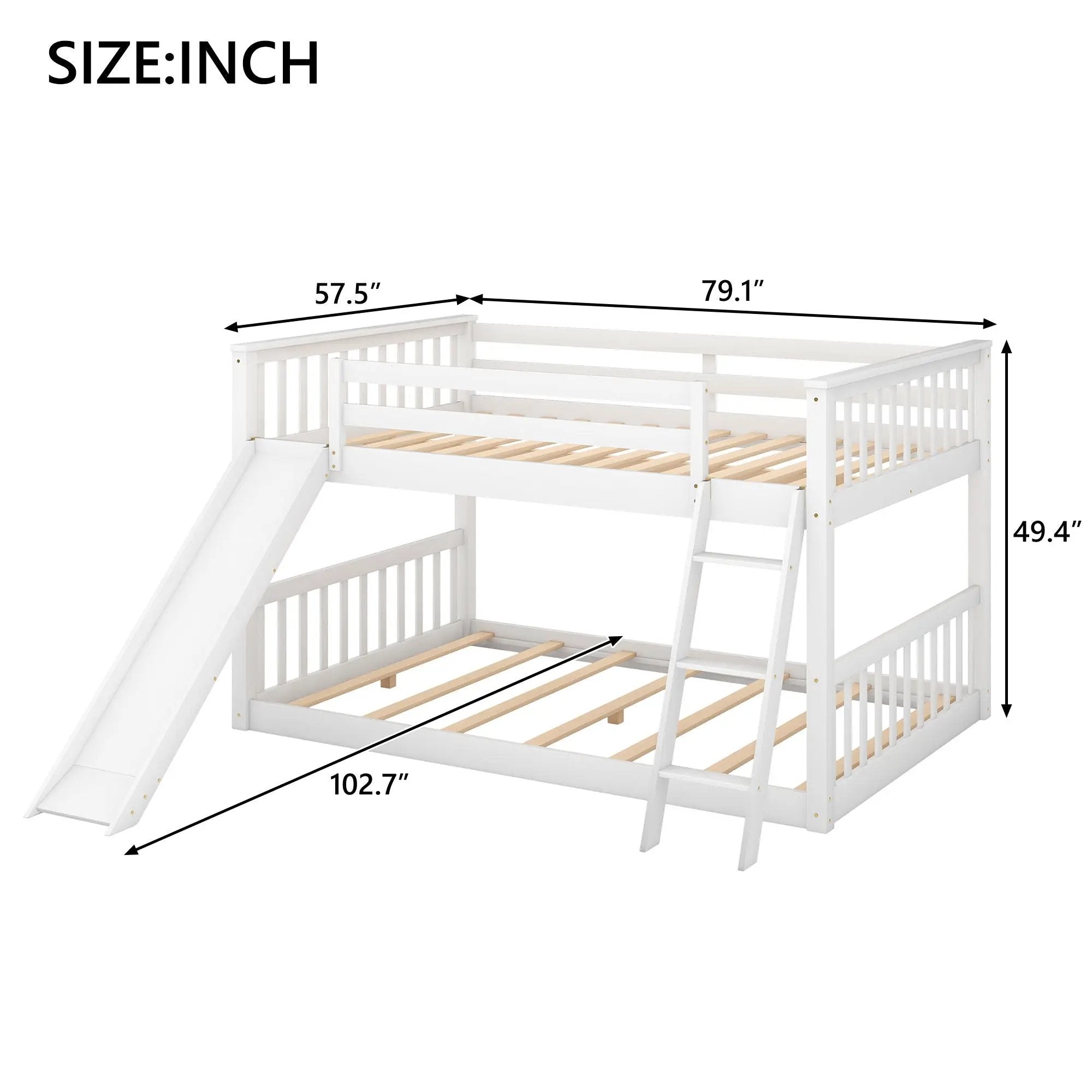 Bunk Bed & Convertible Slide And Ladder by Unique Piece Furniture