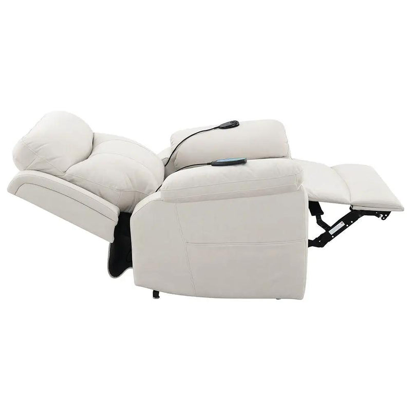 Chriki - Power Recliner With Lift & Heating & Massage - Beige Fabric by Unique Piece Furniture