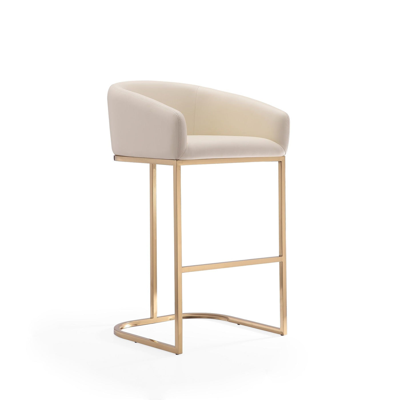 Mid-Century Modern Stool With Steel Base by HouseOfZazla