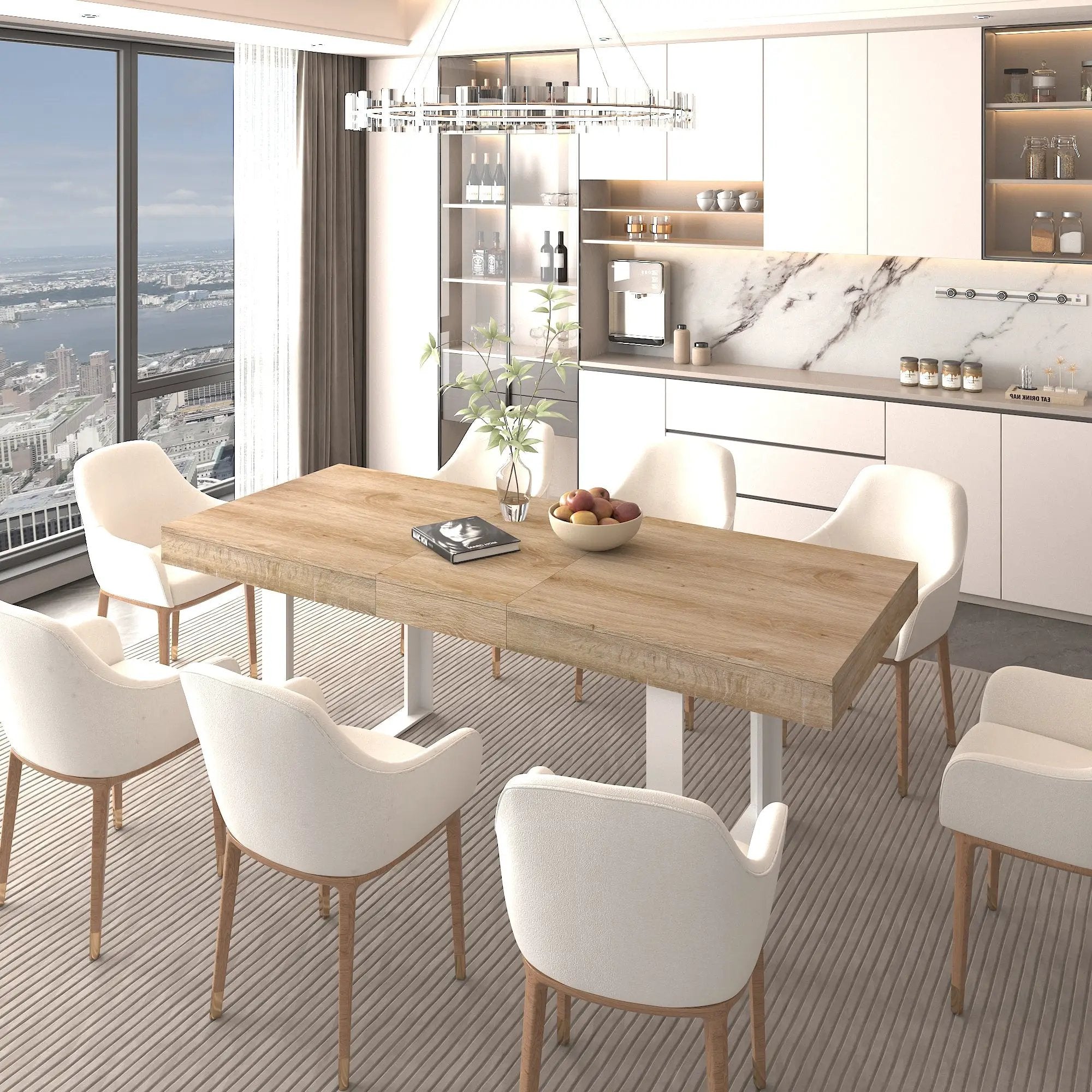 Extendable Dining Room Table for 6-10 by HouseOfZazla