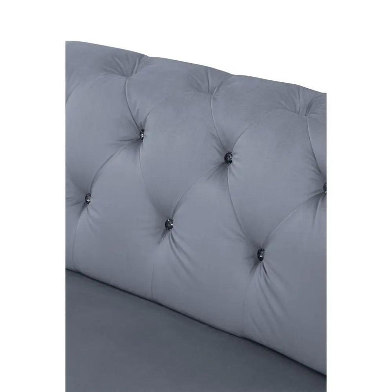 Bois II - Modular Armless Chair - Gray Velvet by Unique Piece Furniture
