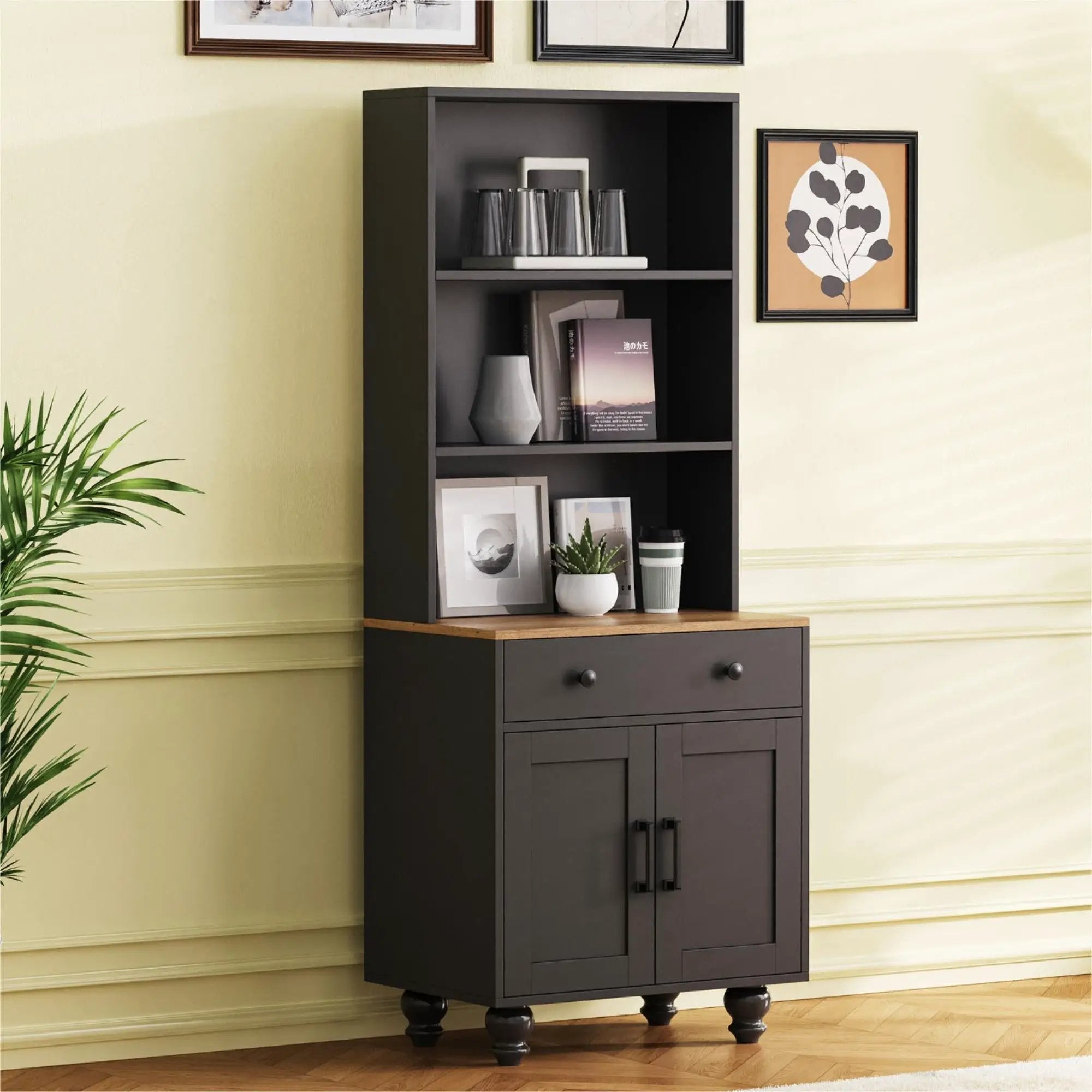 On-Trend Farmhouse Storage Cabinet with Adjustable Shelves by HouseOfZazla