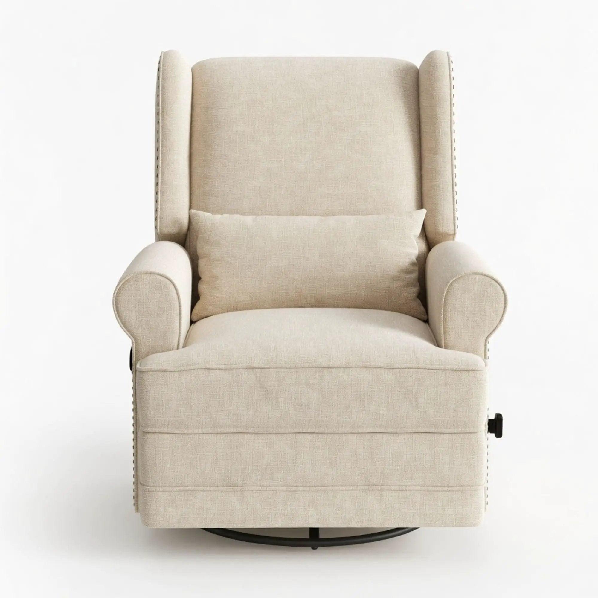 Extra Wide Swivel Recliner Glider Chair With Footrest