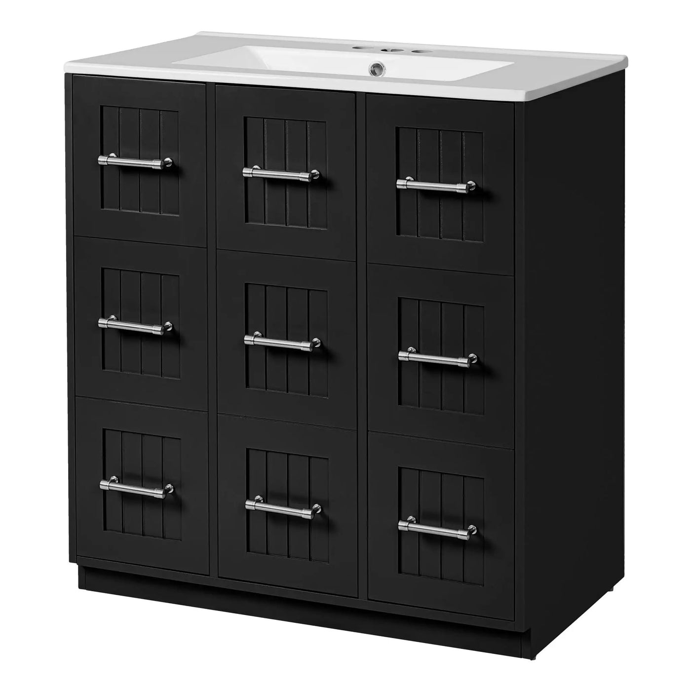 Bathroom Vanity With Undermount Sink, Soft-Close Doors, Drawers, Ceramic Sink by HouseOfZazla