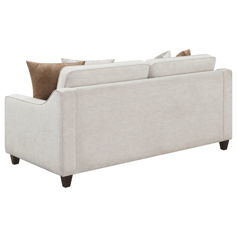 Christine Upholstered Sloped Arm Sofa Beige by Unique Piece Furniture