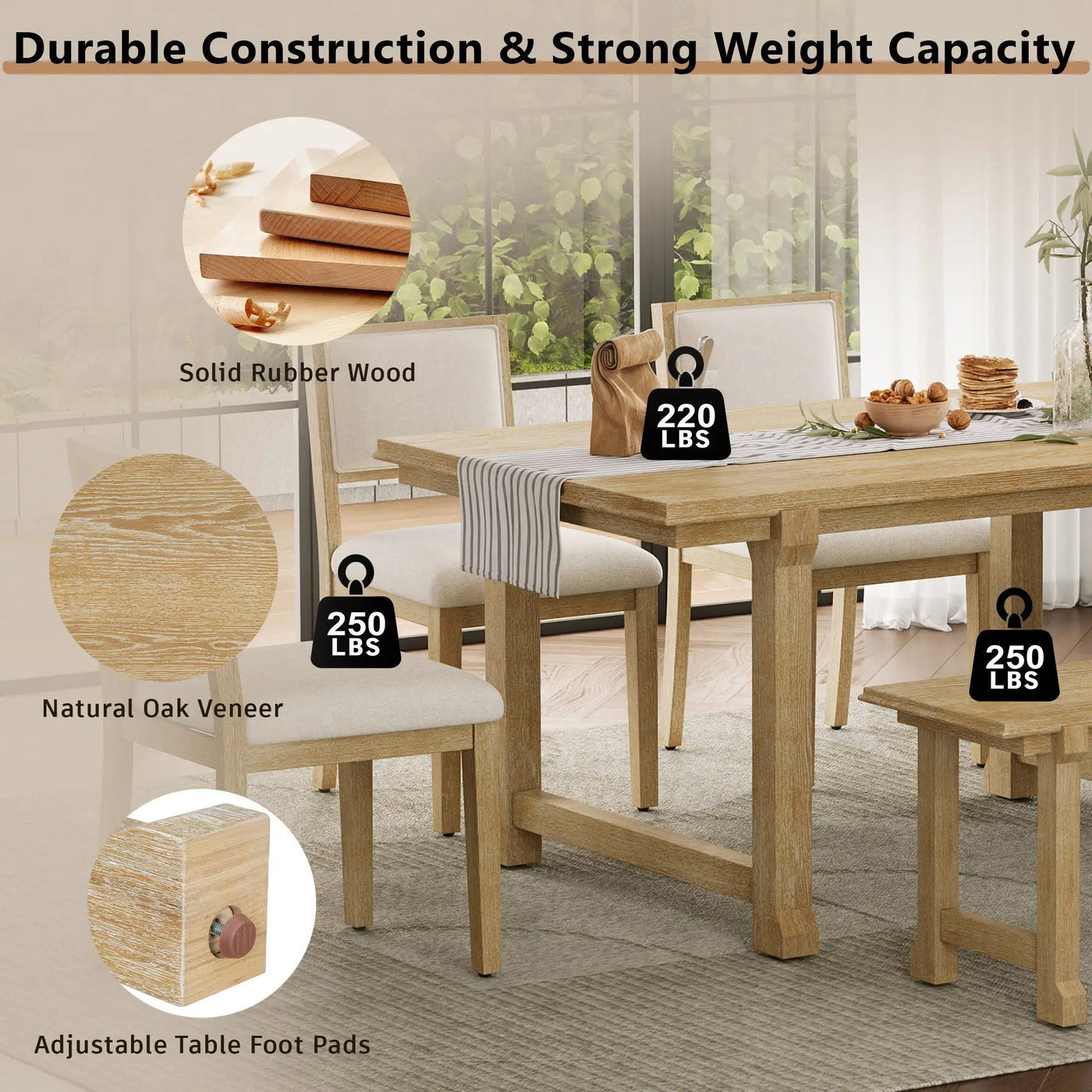 6 Piece Kitchen & Dining Room Furniture by HouseOfZazla