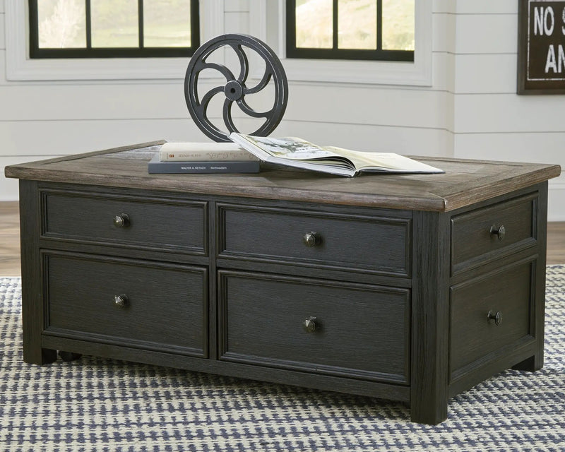 Tyler Creek - Lift Top Cocktail Table - Grayish Brown / Black by Unique Piece Furniture