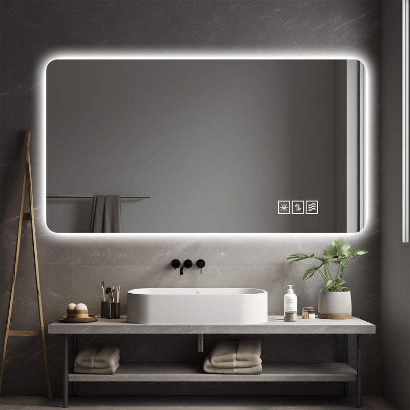 Wall Mounted Bathroom Full Length Makeup Mirror with 3 Color Lighting - Clear, photo 4 of 11