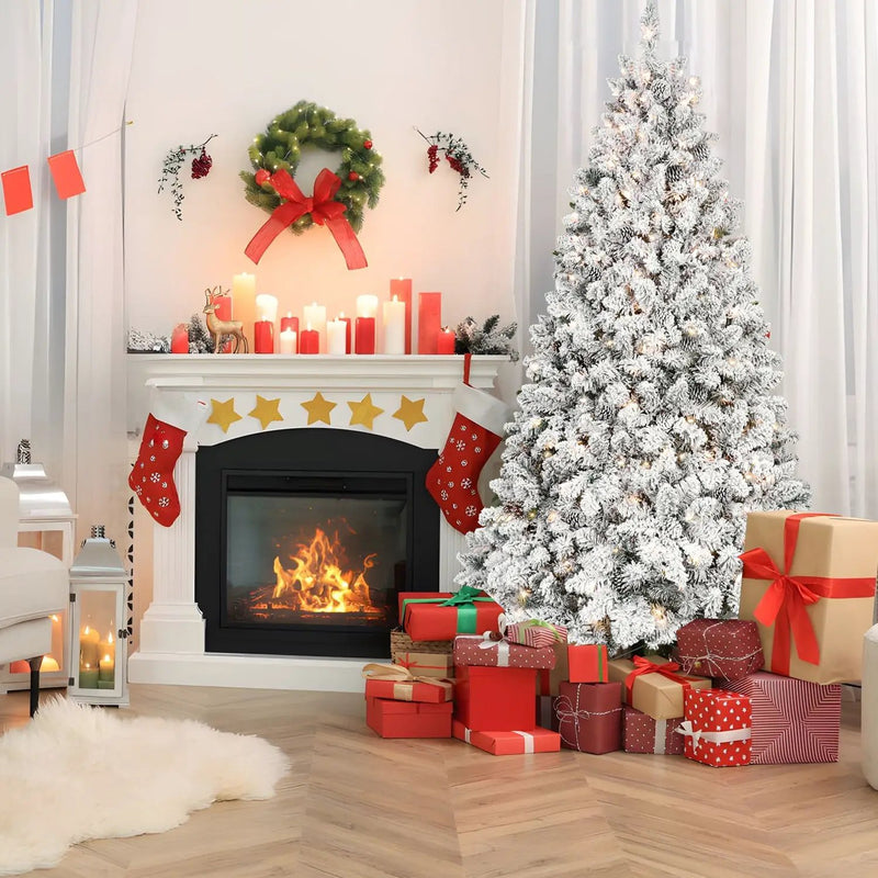 5FT Flocked Christmas Tree with 300 UL Lights by HouseOfZazla
