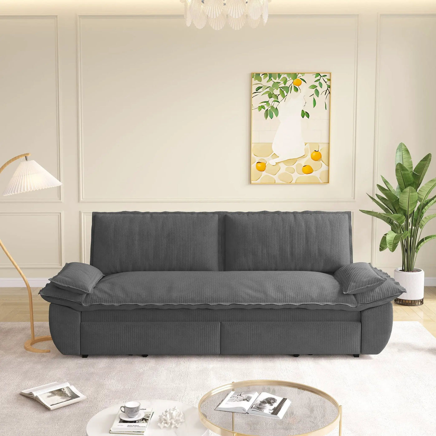 Queen Pull Out Bed, 3 In 1 Convertible Sleeper Sofa by HouseOfZazla