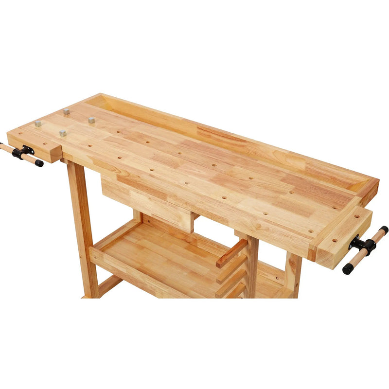 55" Wood Workbench – Heavy Duty with Storage by HouseOfZazla