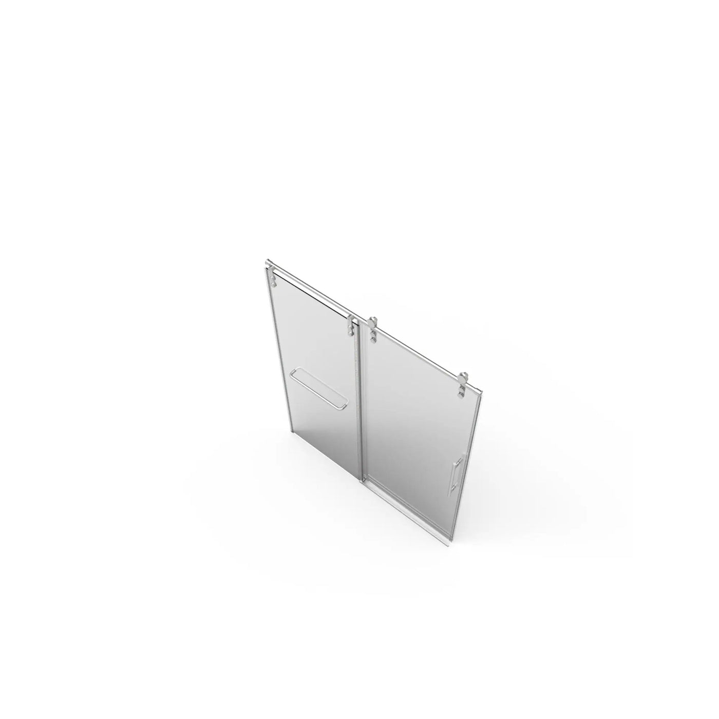 Frameless Shower Door, Sliding Shower Door, Premium 5 / 16" (8 Mm) Thick Tempered Glass Shower Enclosure With Towel Bar, Double Side Easy Clean Coat, Finished With Buffer by HouseOfZazla