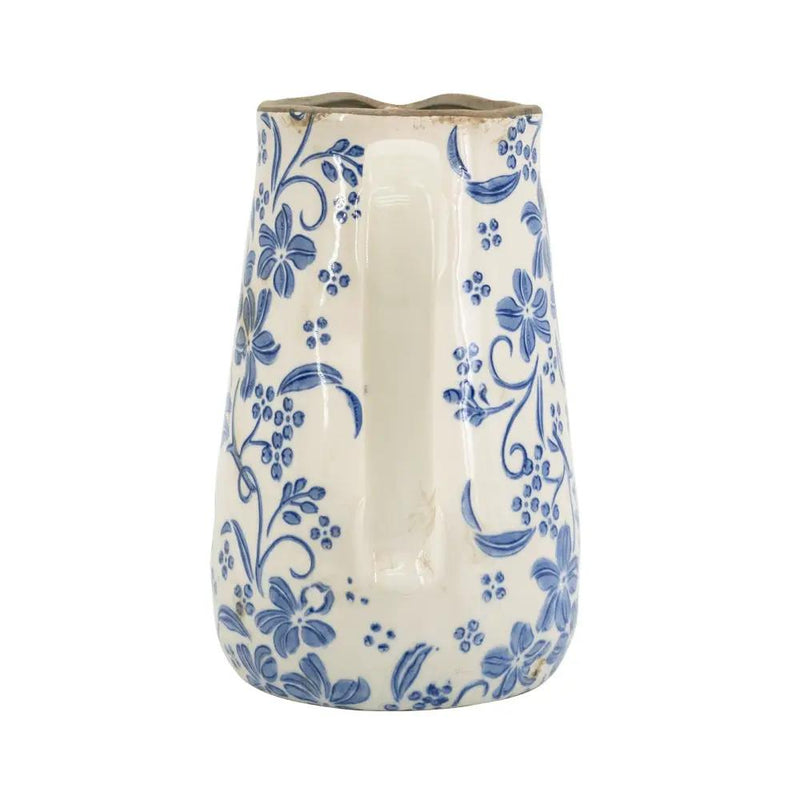 Ceramic Pitcher Vase With Handle by HouseOfZazla