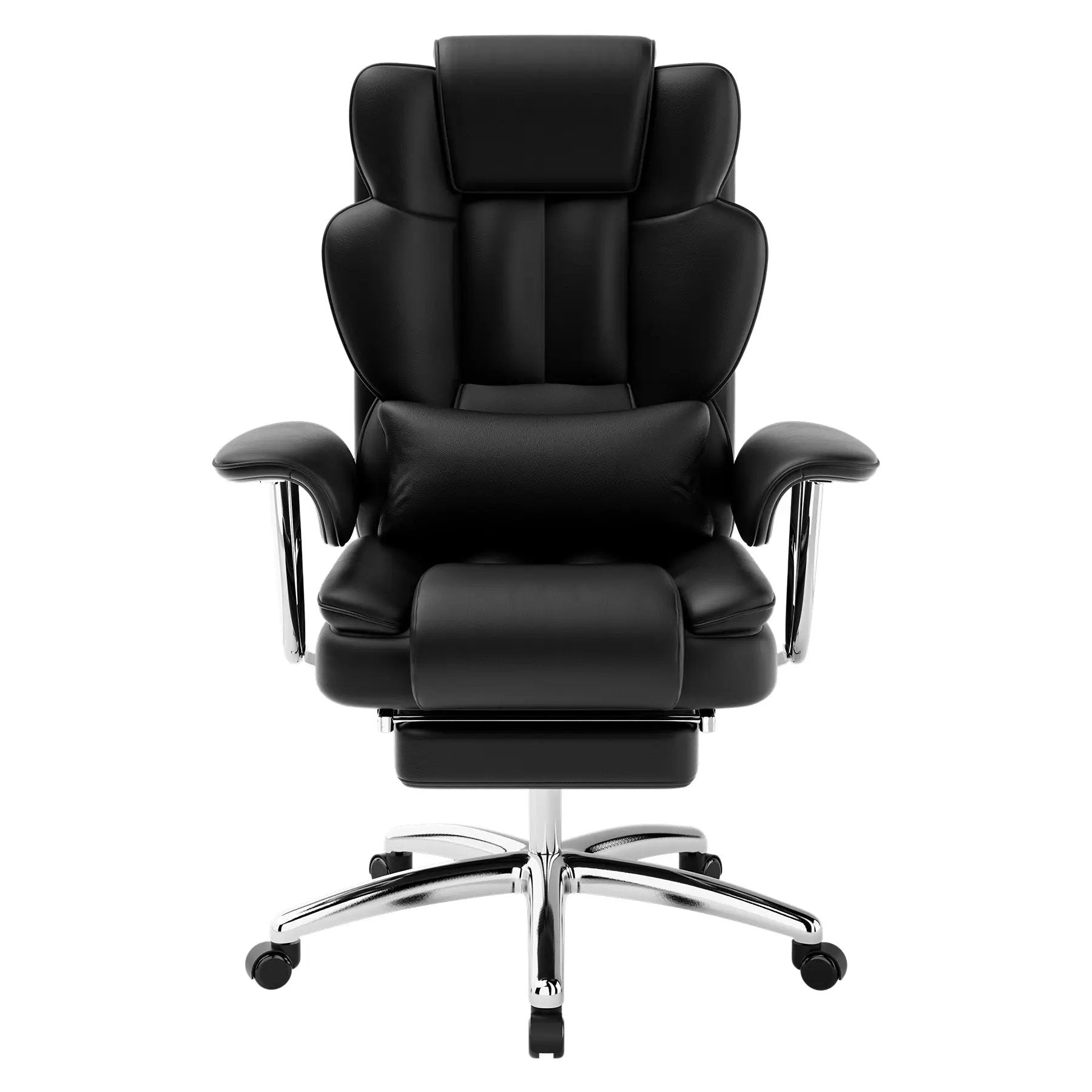 Big and Tall Executive Office Chair with Footrest - Black by HouseOfZazla