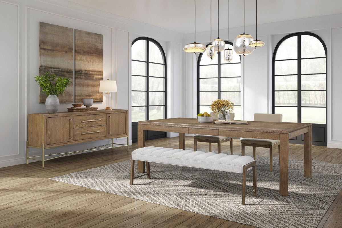 Dining Table with Leaf - Solid Wood Expandable - Light Brown, photo 3 of 5