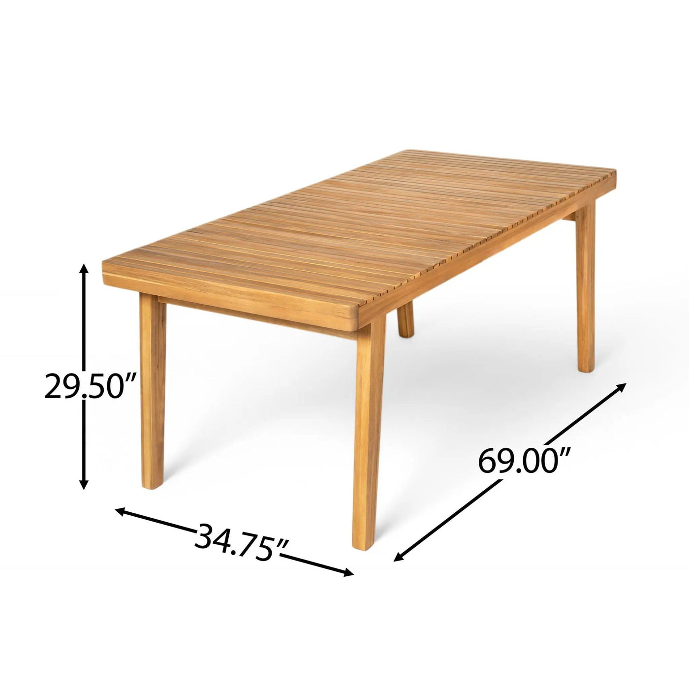 Outdoor Dining Table With Slatted Top by HouseOfZazla