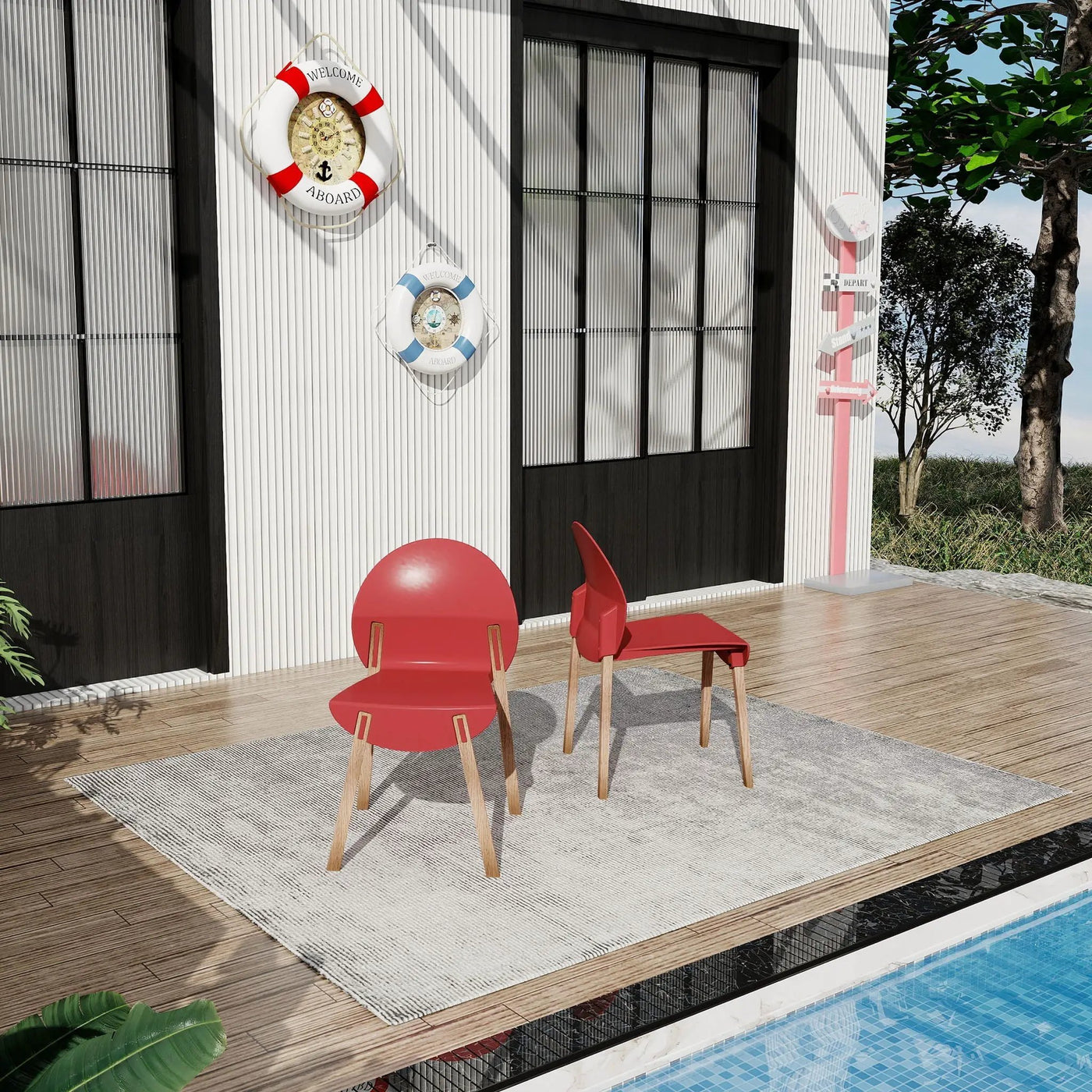 4 Piece Set Of Single Chairs With A Design Combining Modern And Traditional Elements by HouseOfZazla
