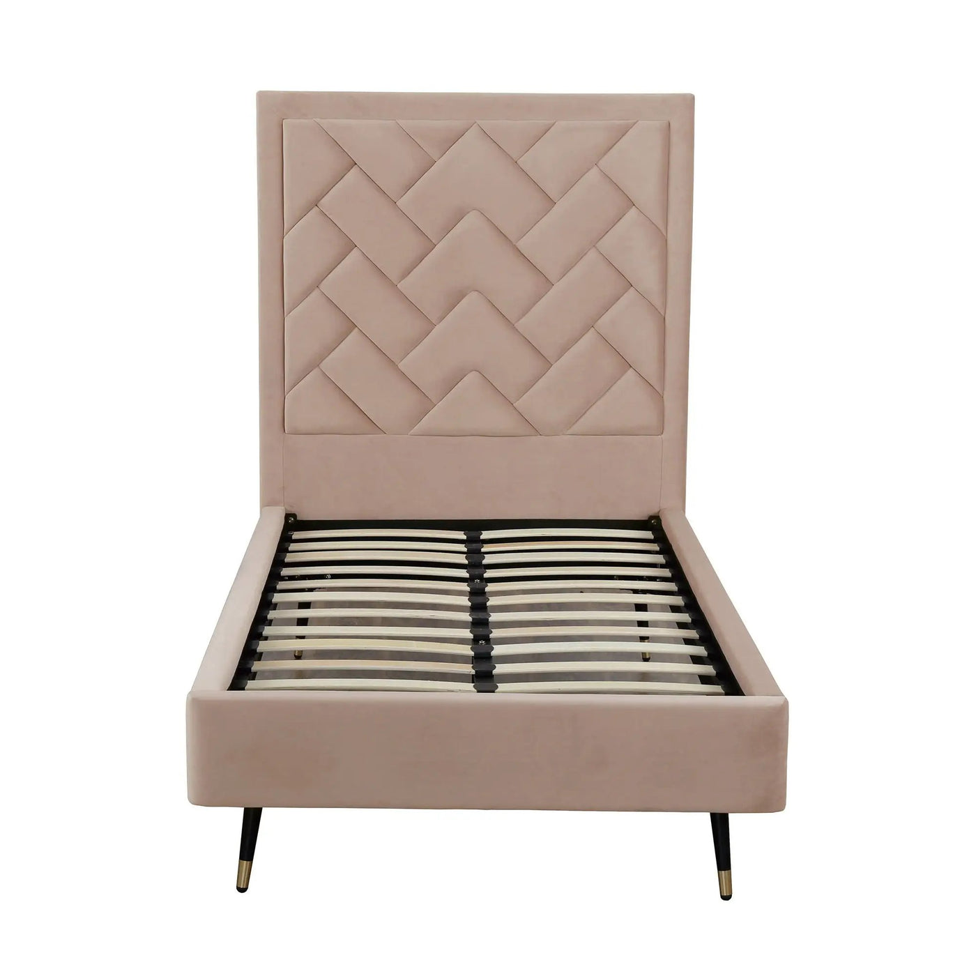 Crosby - Bed With Upholstered Headboard And Slats by HouseOfZazla