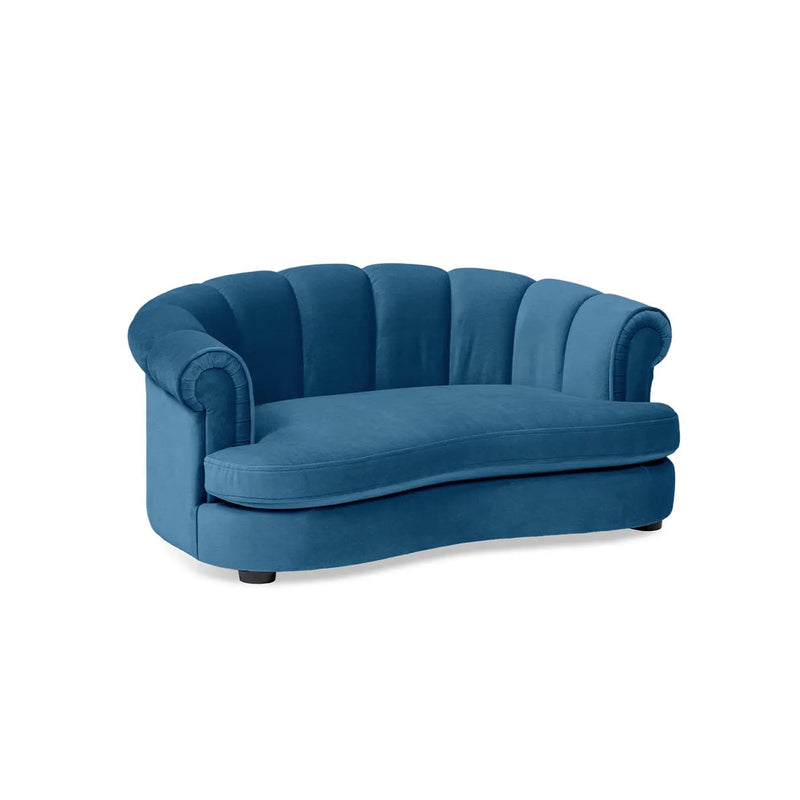 Halle 35.5" Rolled Arm Channel-Tufted Dog Sofa Bed, Medium, Satin by HouseOfZazla