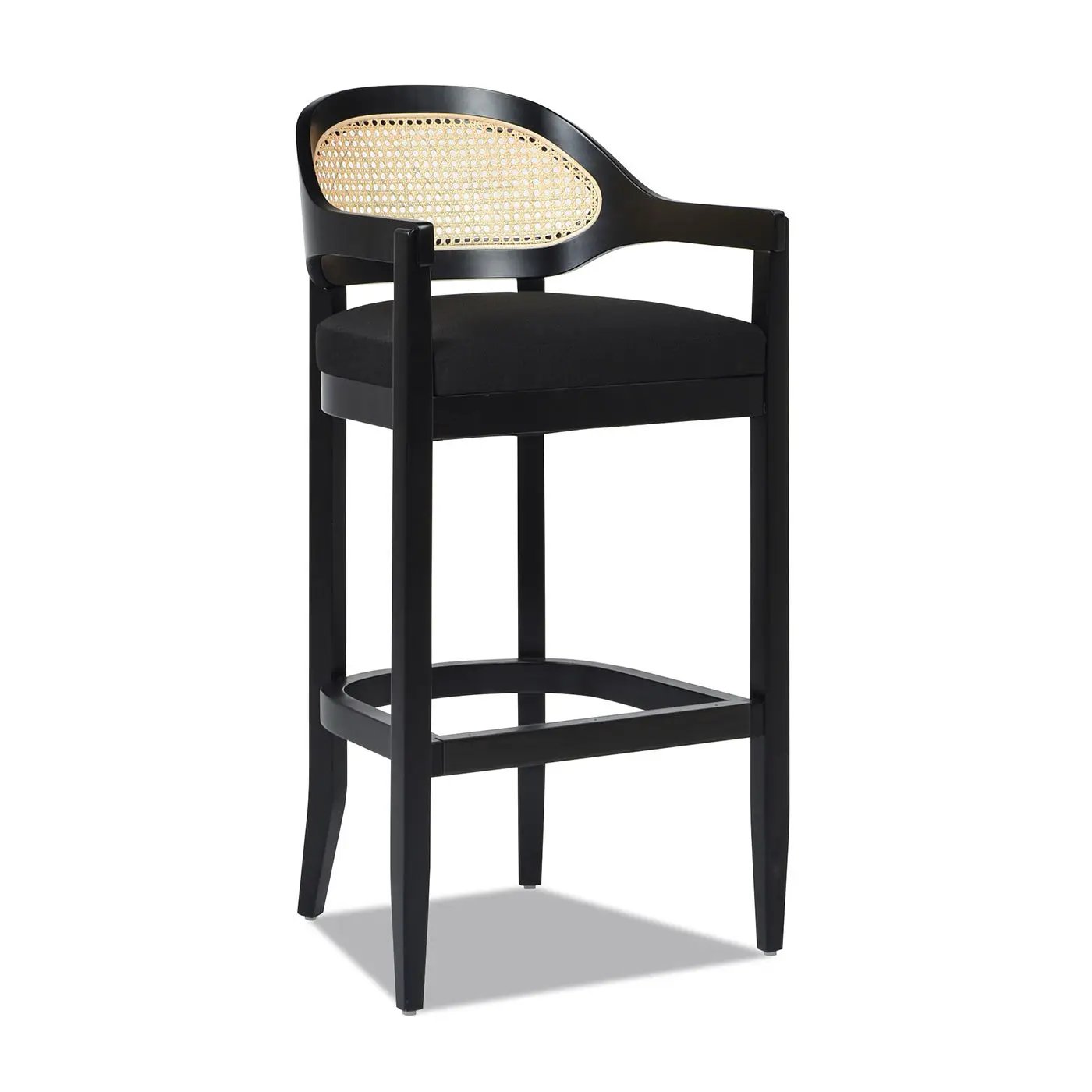 Americana - Mid-Century Modern Cane Back Counter Stool by HouseOfZazla