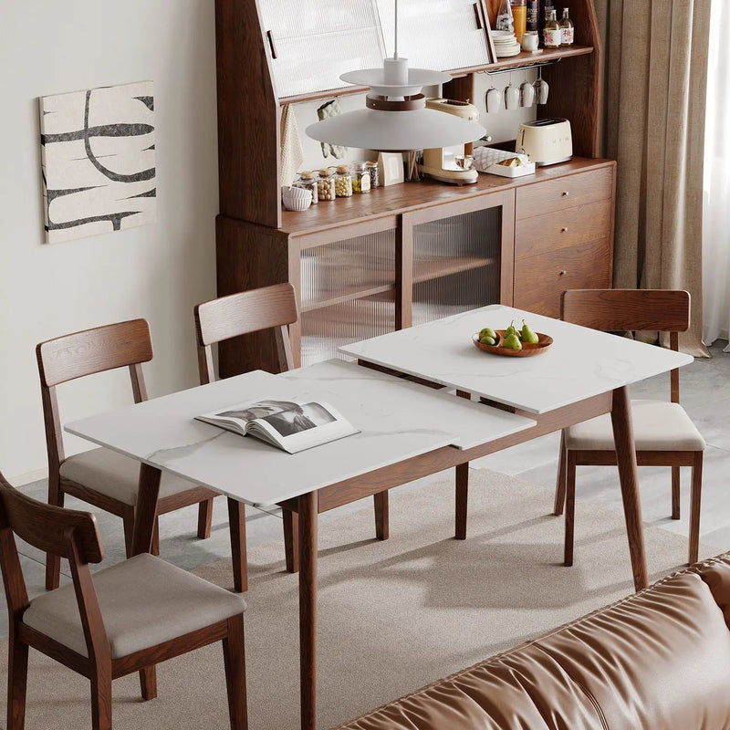 Round Corner Diagonal Leg Telescopic Table For 6 - 8 People To Meet Dining Table by Unique Piece Furniture