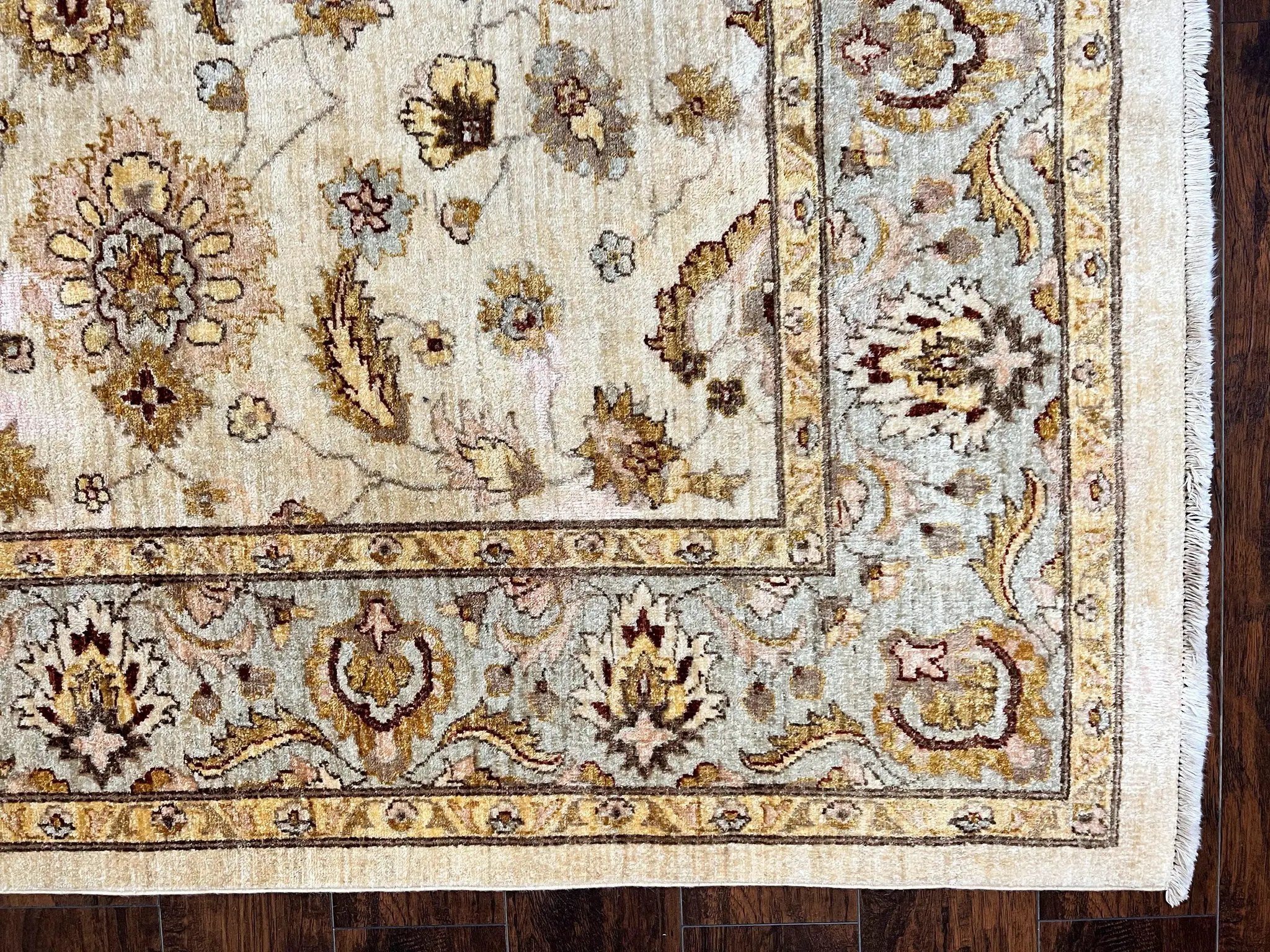 Peshawar Rug 8x10, Oushak Rug, Neutral Colors Hand Knotted Farmhouse Rug by Jewel Rugs