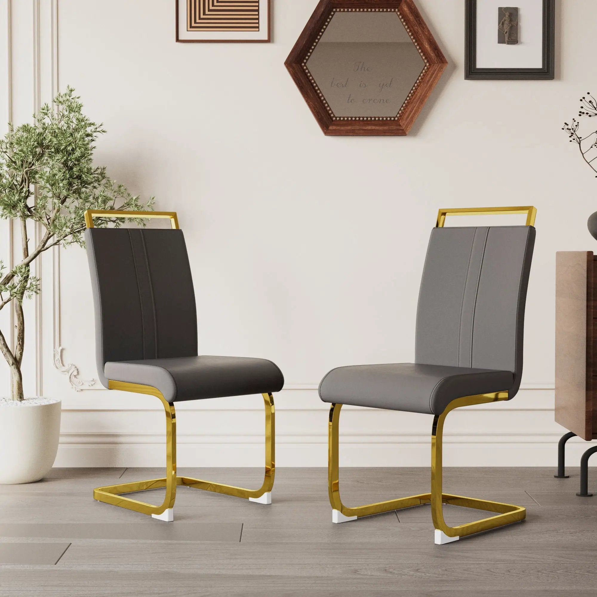 Side Dining Room Chair, Padded Seat High Back by Unique Piece Furniture
