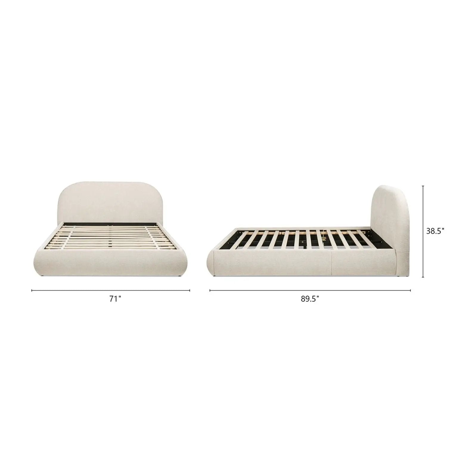 Archie Puffy Grounded - Upholstered Platform Bed by Unique Piece Furniture