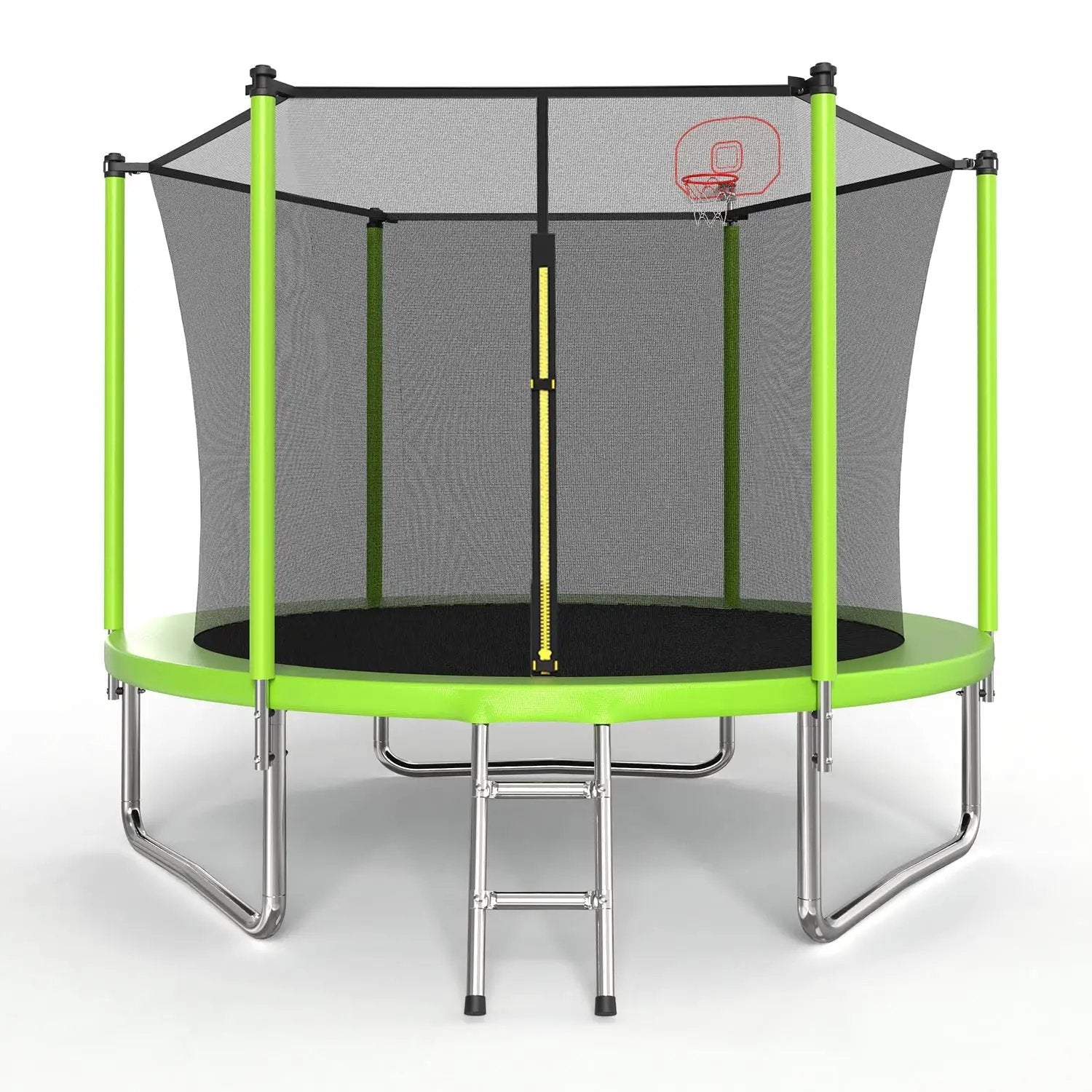 10FT Trampoline with Basketball Hoop and Ladder by HouseOfZazla