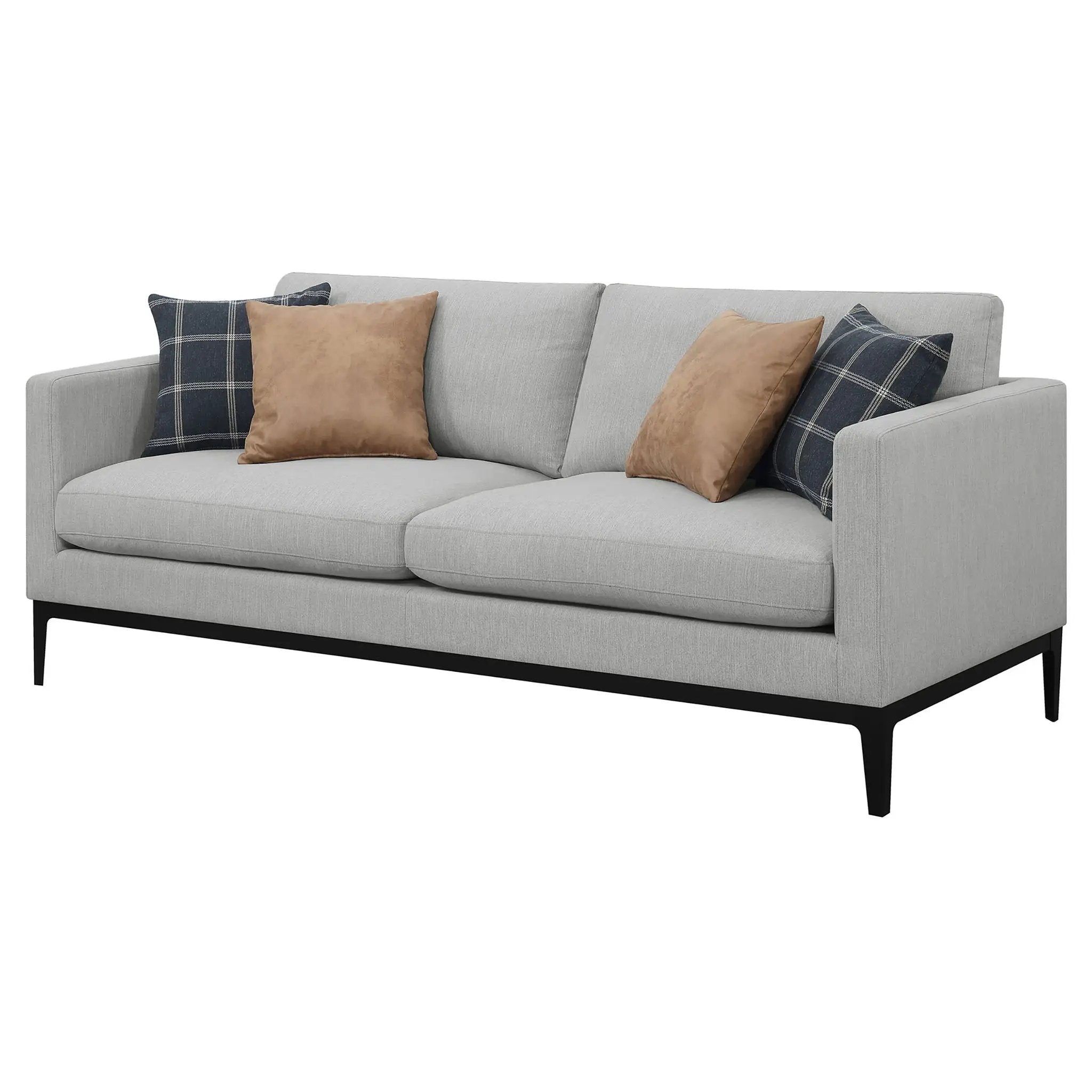Apperson Upholstered Track Arm Sofa Light Grey by Unique Piece Furniture