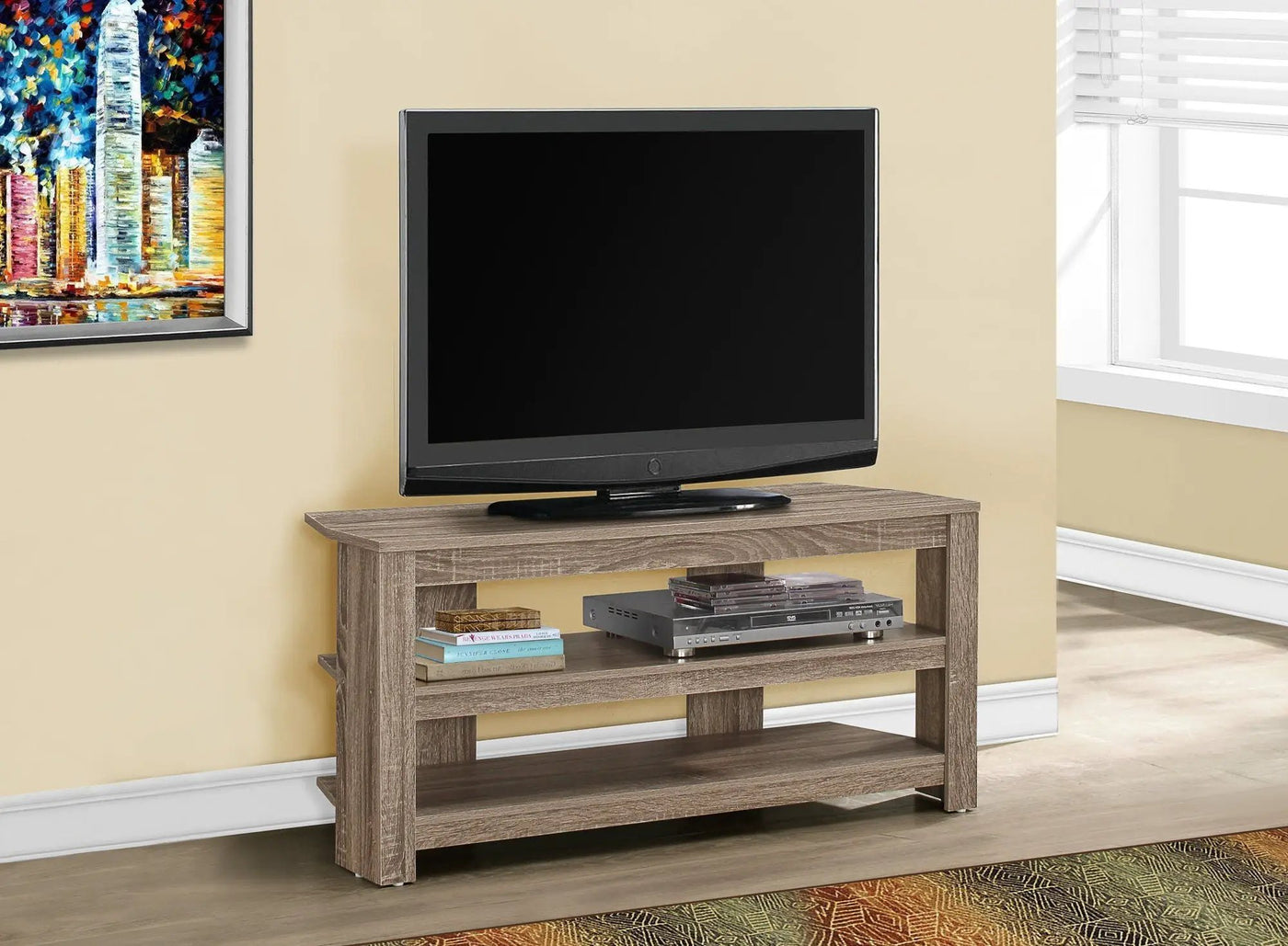 TV Stand Console Media Entertainment Center with 3 Storage Shelves by HouseOfZazla