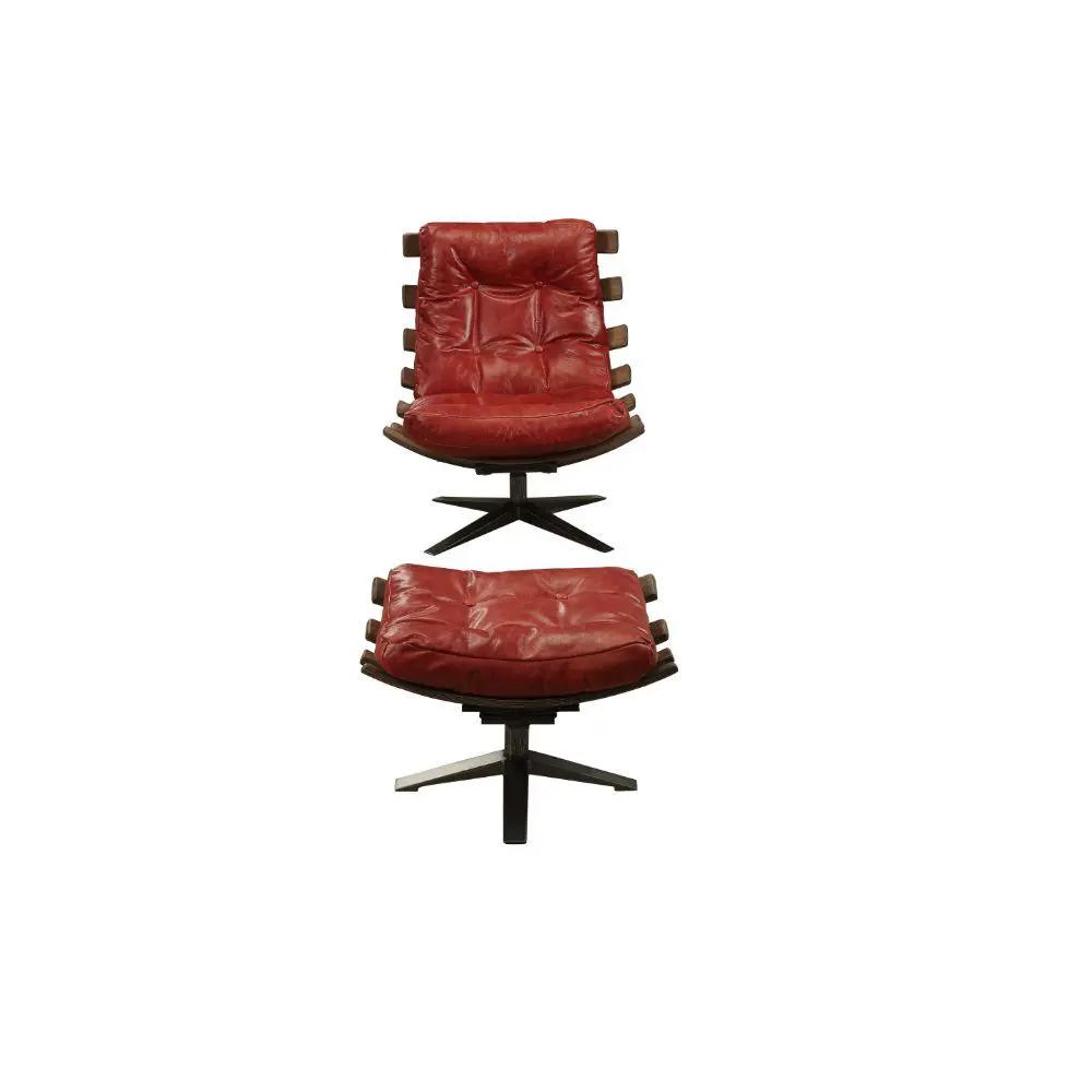 Gandy - 2Pc Pk Chair & Ottoman by Unique Piece Furniture