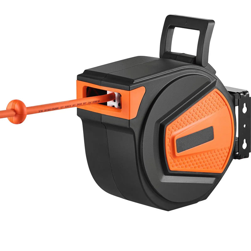Retractable Air Hose Reel, 3/8 in x 50 ft Hybrid Air Hose by HouseOfZazla