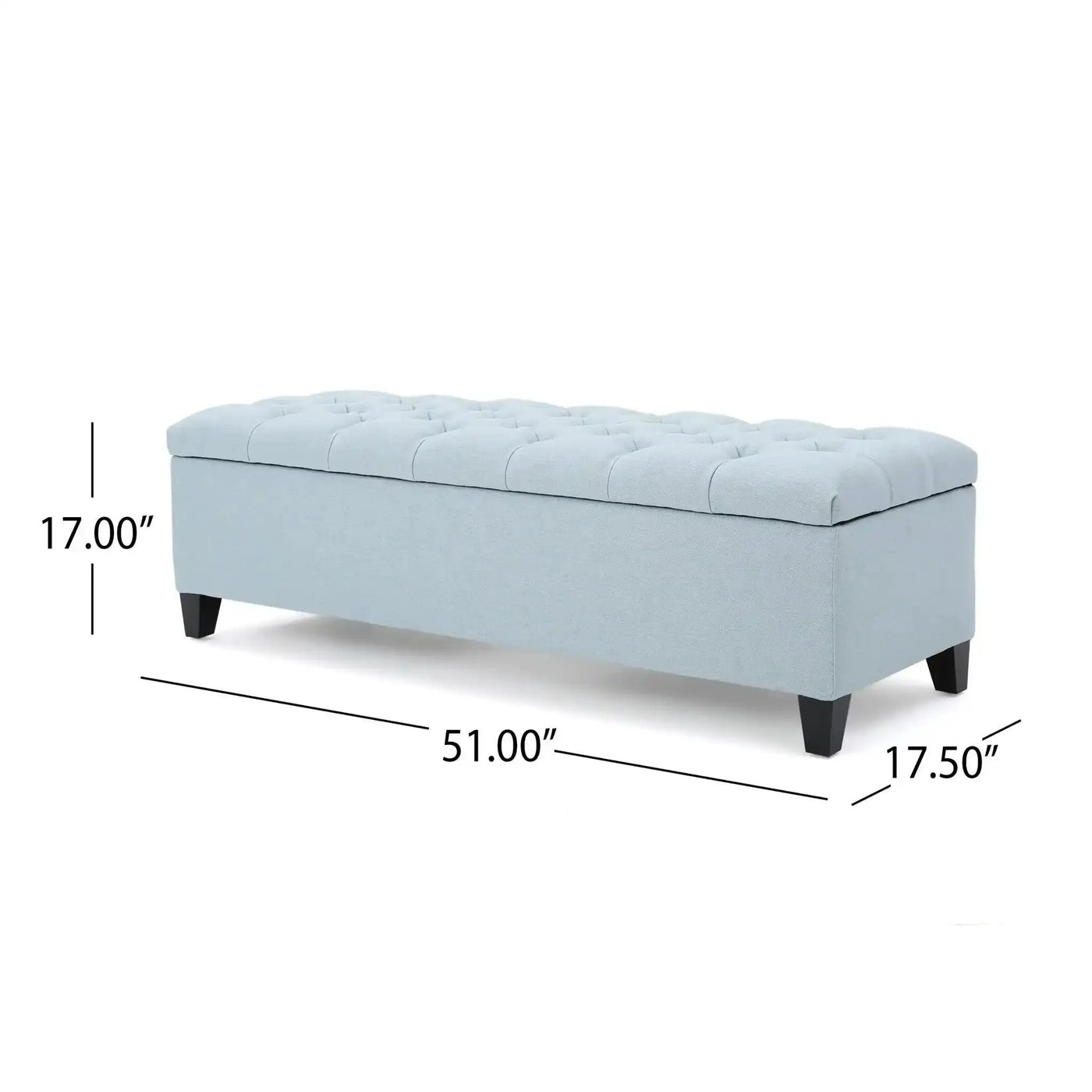 Glouster Contemporary Storage Ottoman with Button Tufted Design by HouseOfZazla