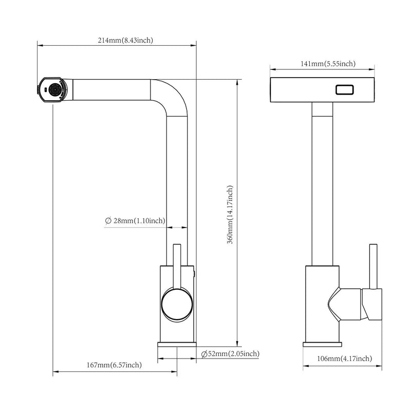 21" Drop In Kitchen Sink With Pull Out Faucet And Sink Cover, 16 Gauge - Brushed Nickel by HouseOfZazla