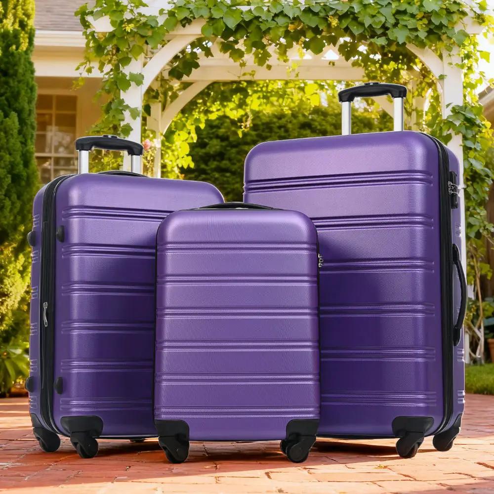 3 Piece Luggage Set Hardside Spinner Suitcase With Tsa Lock 20" 24" 28" Available by HouseOfZazla