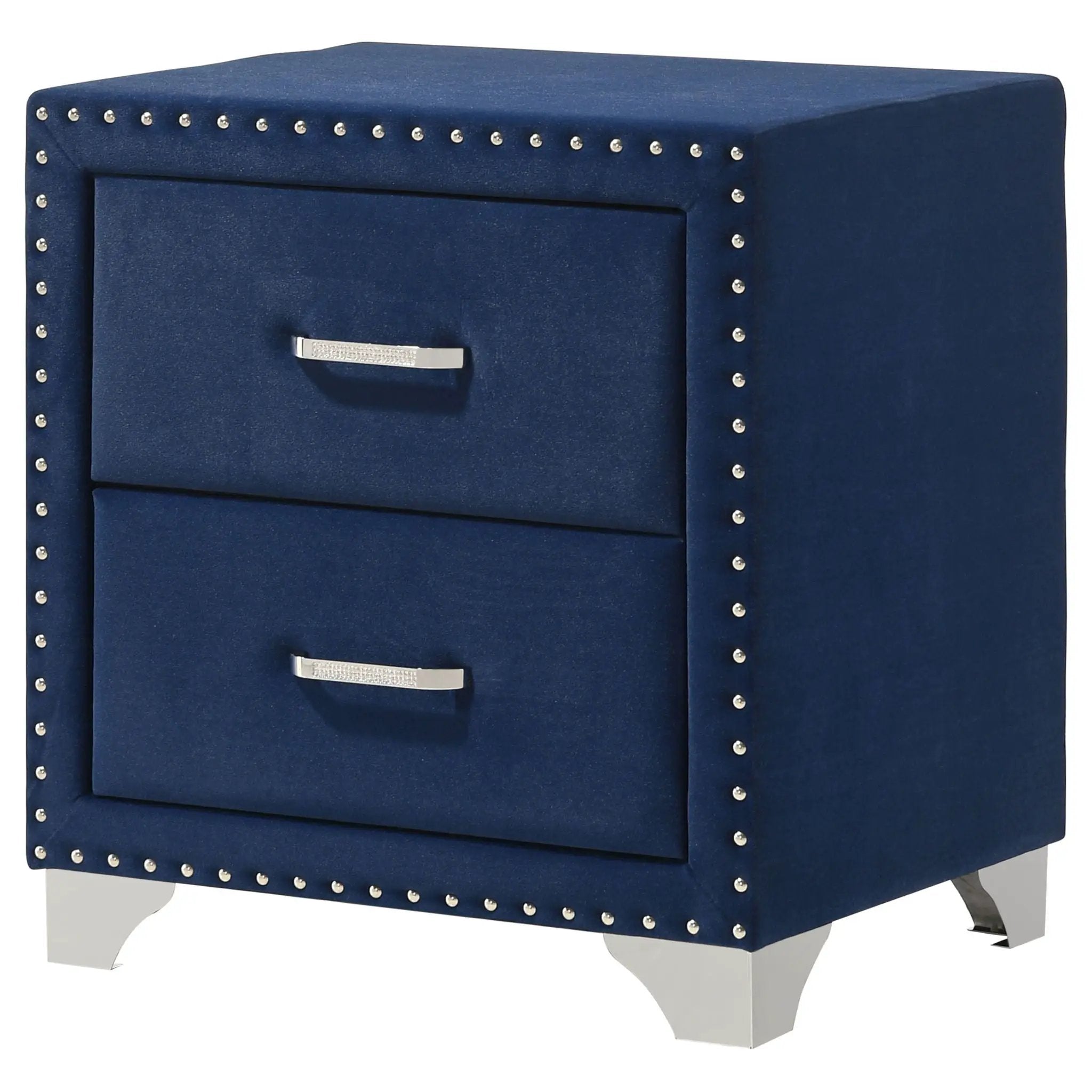 Melody Upholstered 2-drawer Nightstand Pacific Blue by Unique Piece Furniture
