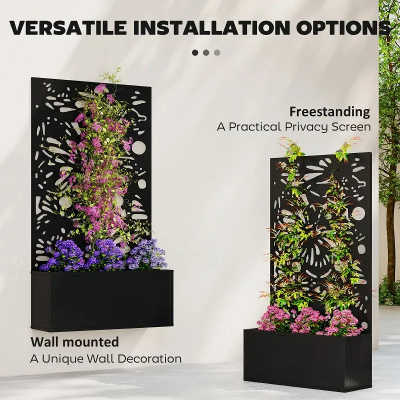 Stylish Plant Bed, Freestanding or Wall Mounted Plant Bed by HouseOfZazla