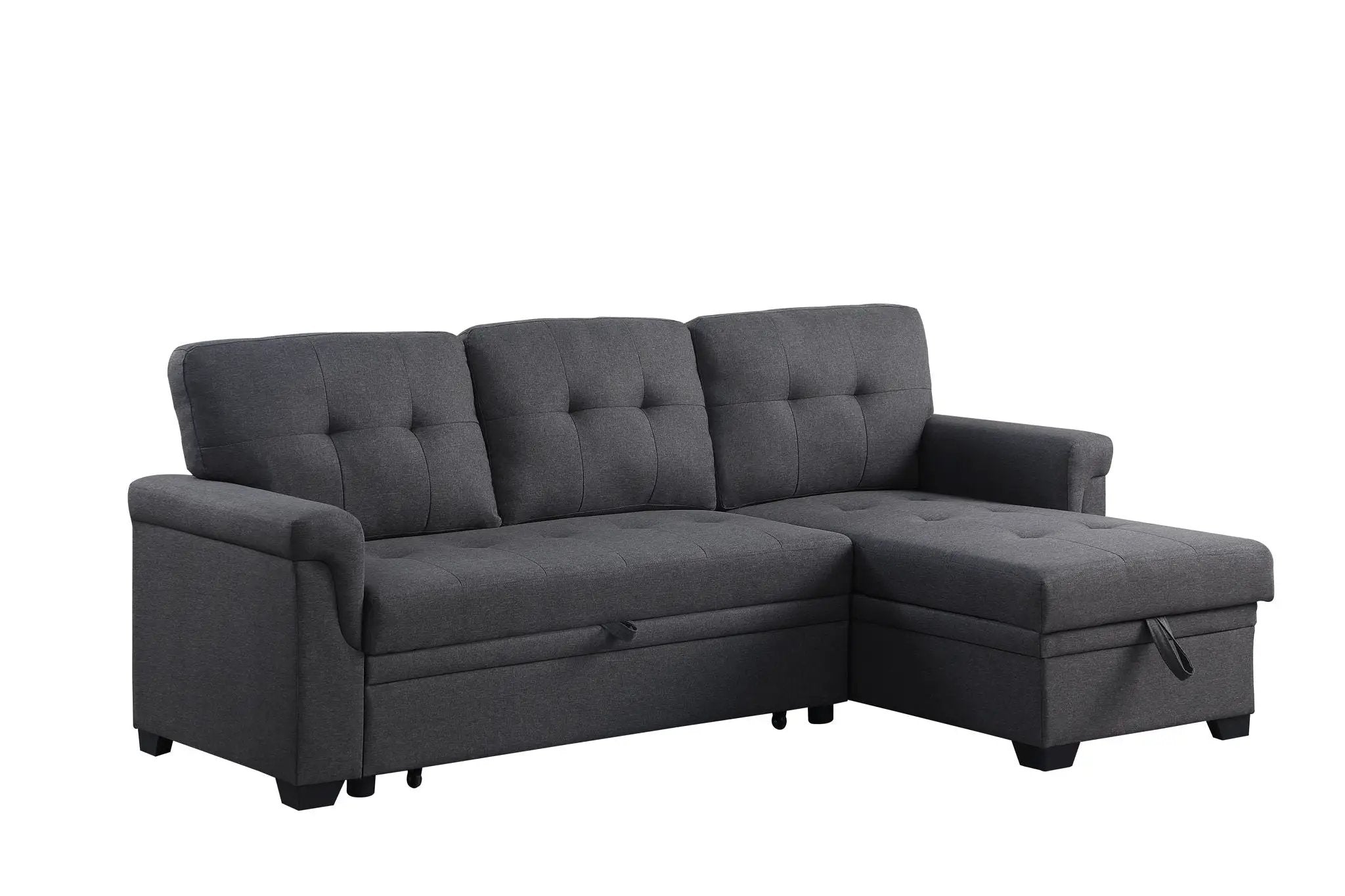 Lucca - Reversible Sleeper Sectional Sofa With Storage Chaise by HouseOfZazla
