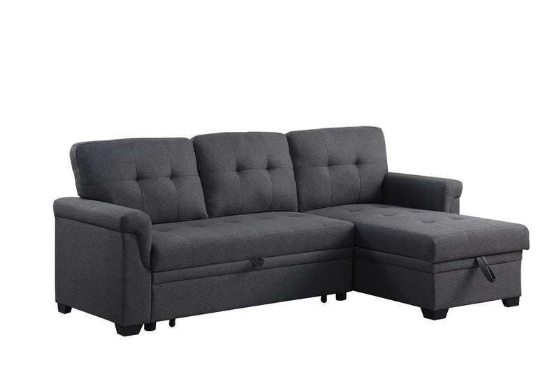 Lucca - Reversible Sleeper Sectional Sofa With Storage Chaise by HouseOfZazla