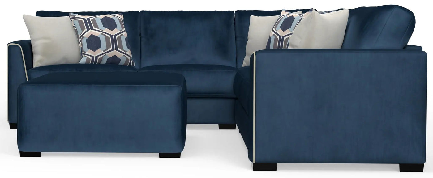 Jetson - Sectional With Comfort Coil Seat Cushions, Included Accent Pillows & Cocktail Ottoman by Unique Piece Furniture