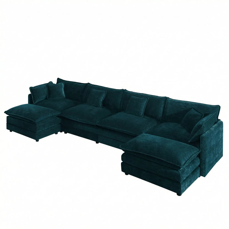 Comfort U Shaped Couch with Reversible Chaise by HouseOfZazla