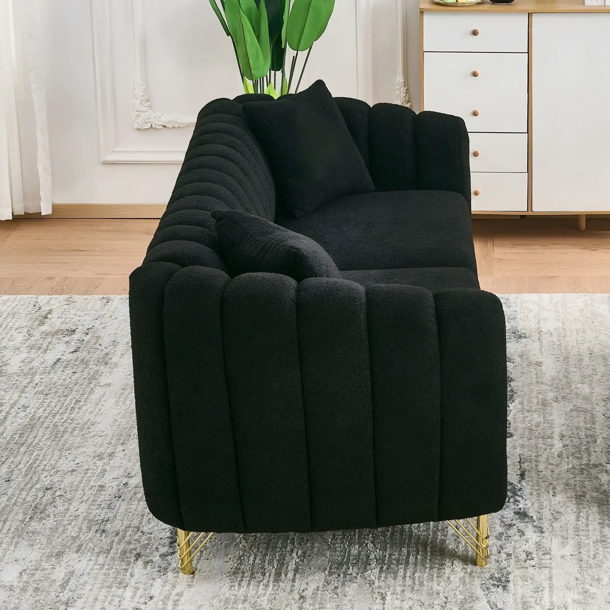 Tufted Oversized Sofa For Living Spaces by Unique Piece Furniture