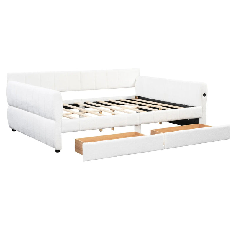 Upholstered Platform Bed With USB Charging by Unique Piece Furniture