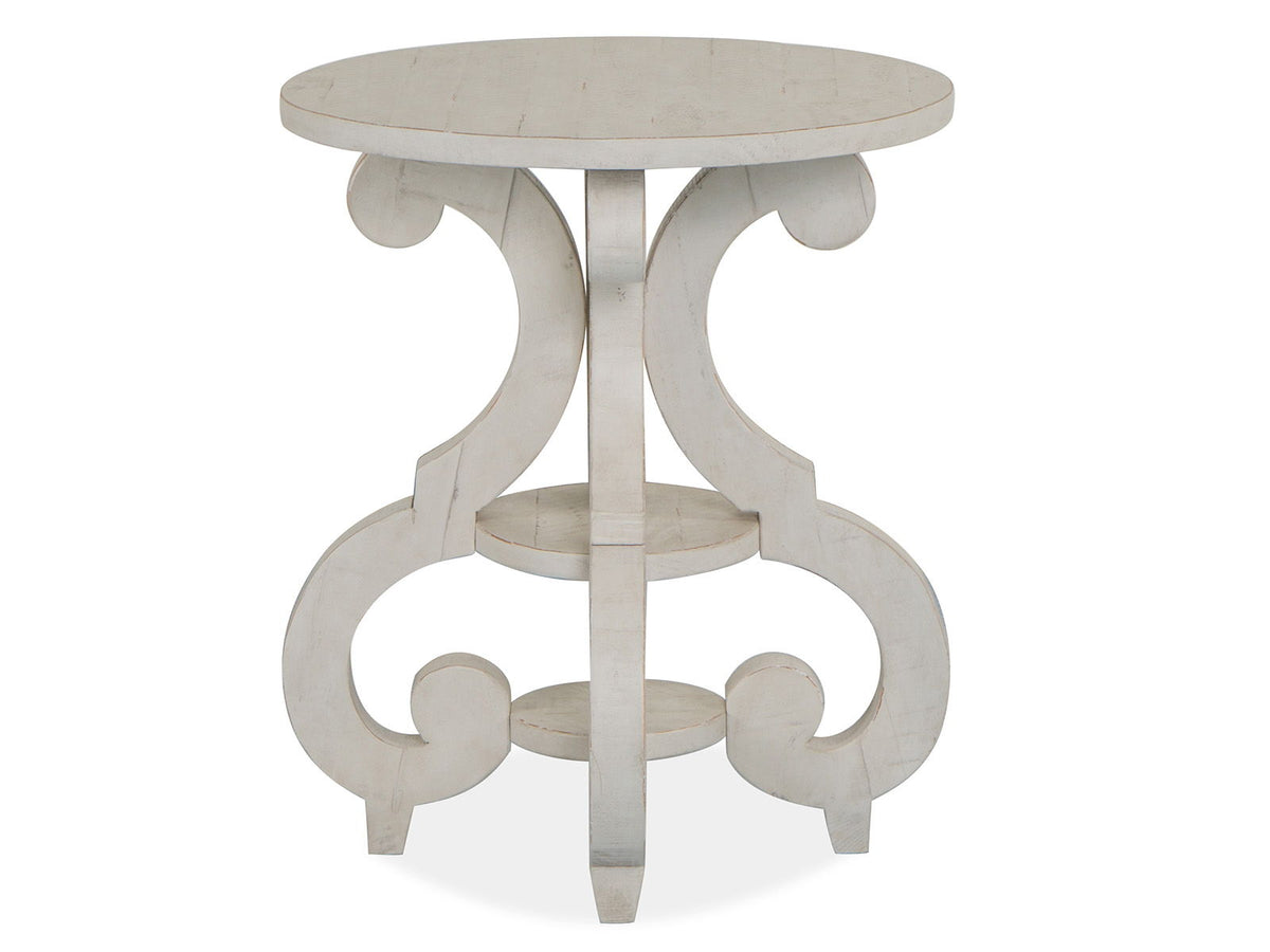 Bronwyn - Round Accent Table - Alabaster, photo 2 of 6